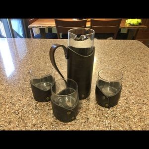 Mug and cup set with leather holders EL CID